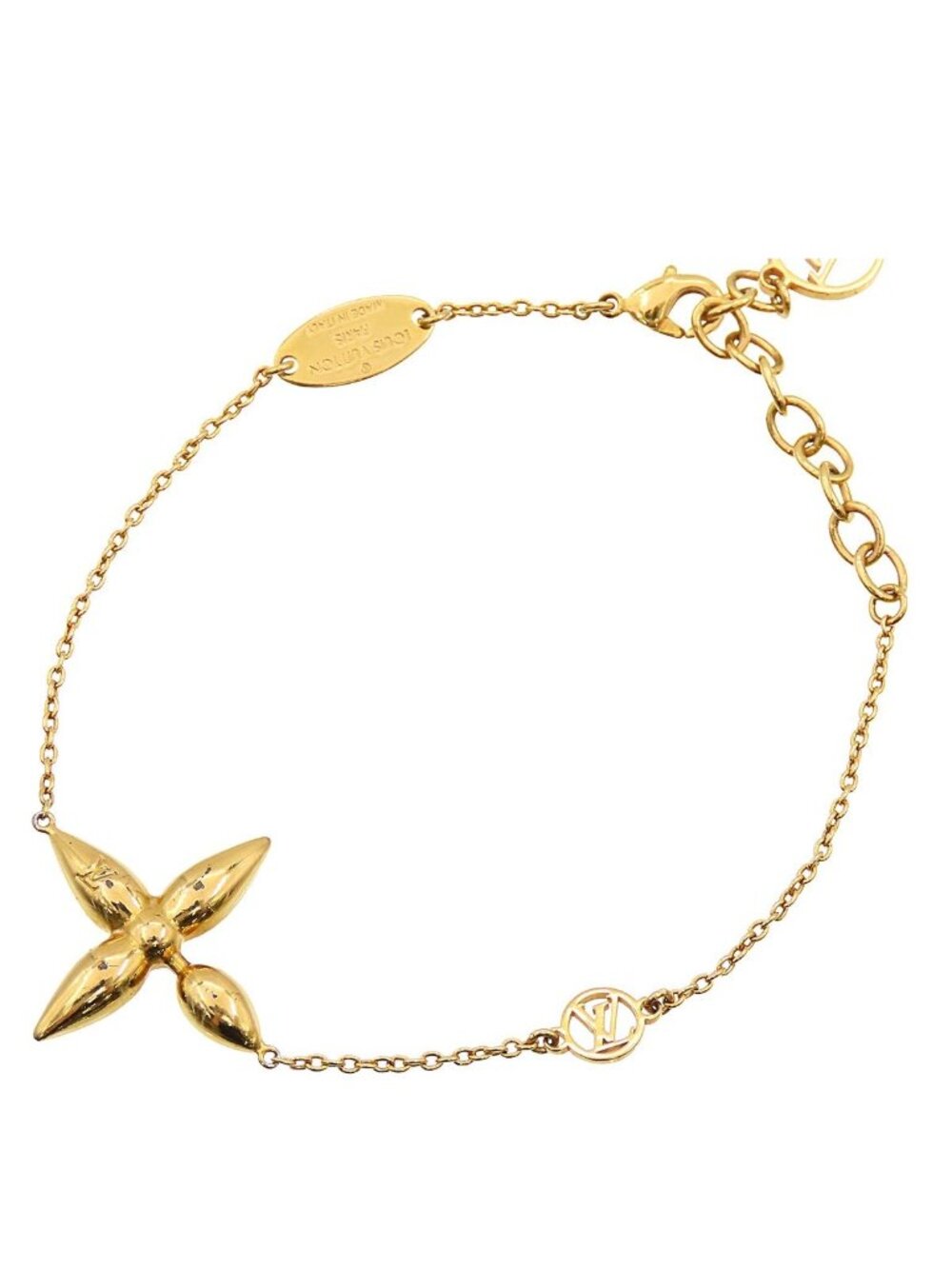 Louis Vuitton Bracelet Monogram Flower Gold